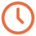 Clock icon orange