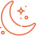 Moon icon orange