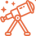 Telescope icon orange