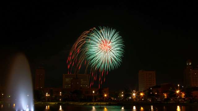 Downtown Fireworks in Beaumont Texas