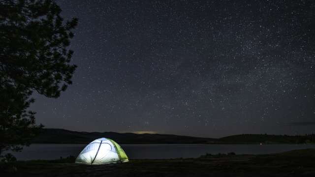 Tent Camping at Night