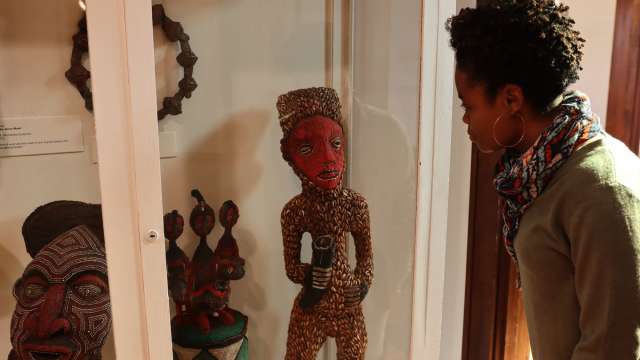 Woman Viewing Exhibit at The Kansas African American Museum