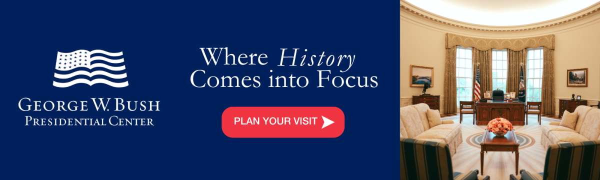 graphic for bush center museum dallas