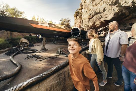 Star Wars: Galaxy's Edge- Family - X-Wing at Disneyland California