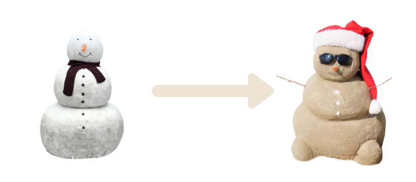 snowman for sandcastle