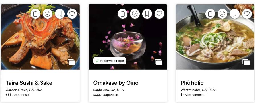 Orange County Michelin Restaurant lineup