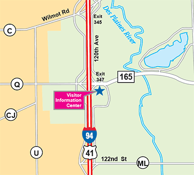 I-94 Visitor Information Center map