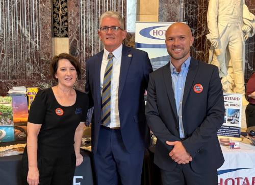 Shanna and Matt with Rep at Tourism Day 2026