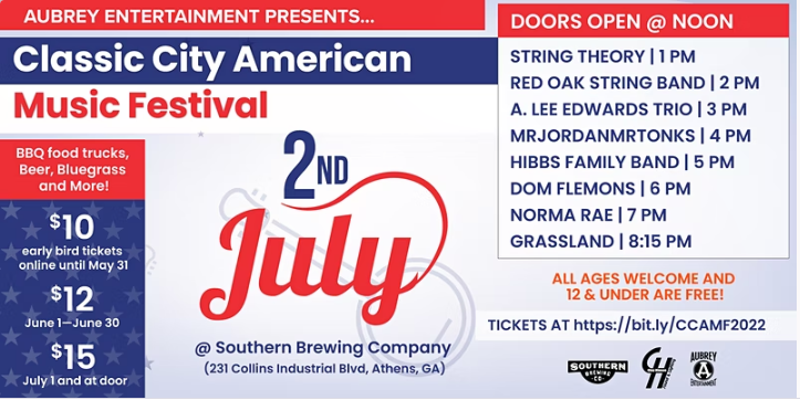 Classic City American Music Festival infographic