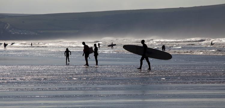 Surfing, Woolacombe, Summer, Beach, North Devon