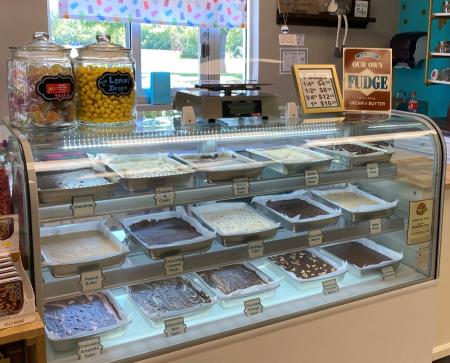 The fudge case at The Fudge Kettle