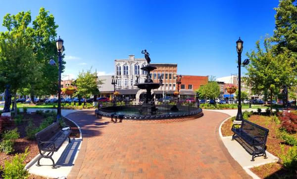 Fountain Square Park Fountain