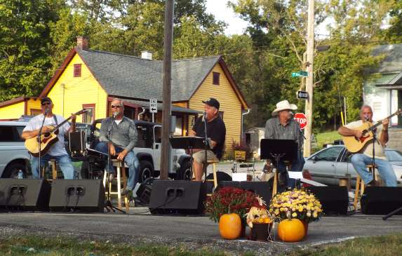 Band performing at the Stinesville Stone Quarry Festival