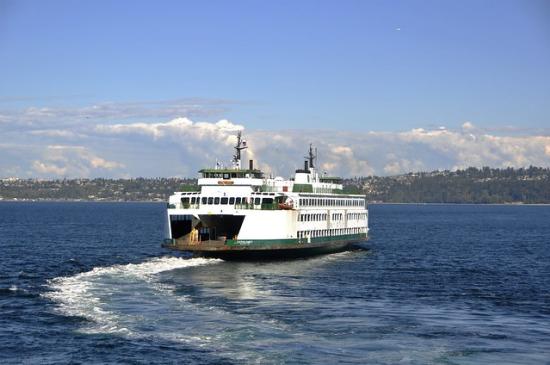 Washington State Ferry Cathlamet Departing Vashon Island