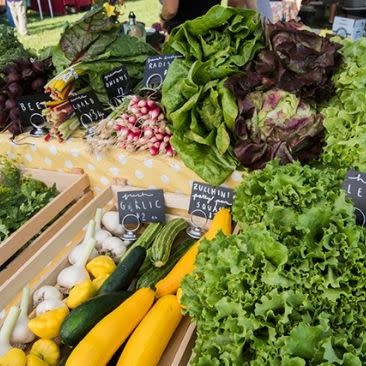 A picture of produce at the Ithaca Farmers Market