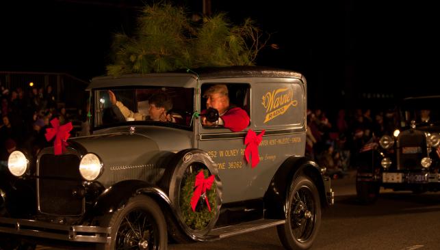 Car in Chesapeake Christmas Parade