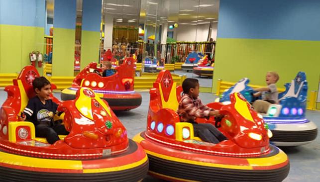 Bumper cars at FunVille Indoor Playground