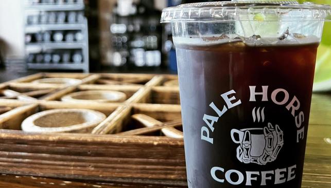 Pale Horse Coffee with Tic Tac Toe Game