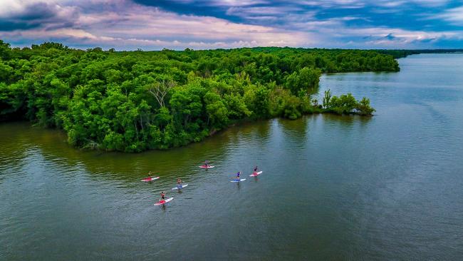Paddleboarding at Alum Creek State Park