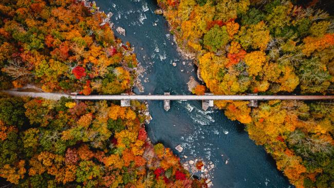 Ohiopyle State Park is one of the spots in the Laurel Highlands known for stunning fall foliage.