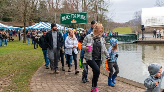 March for Parks participants in 2023