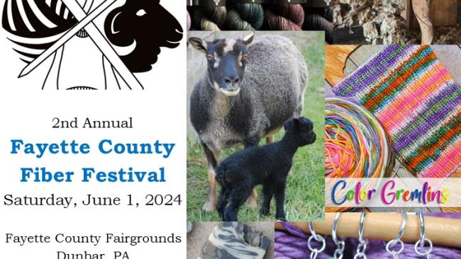 The Fayette County Fiber Festival will be held on Saturday, June 1, 2024.