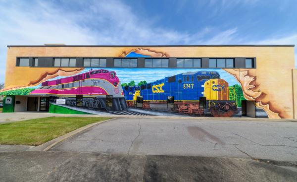 Downtown Train Mural
