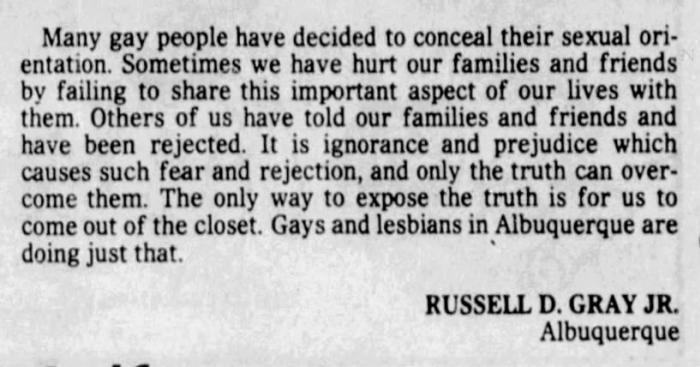 Russell Gray Activist quote