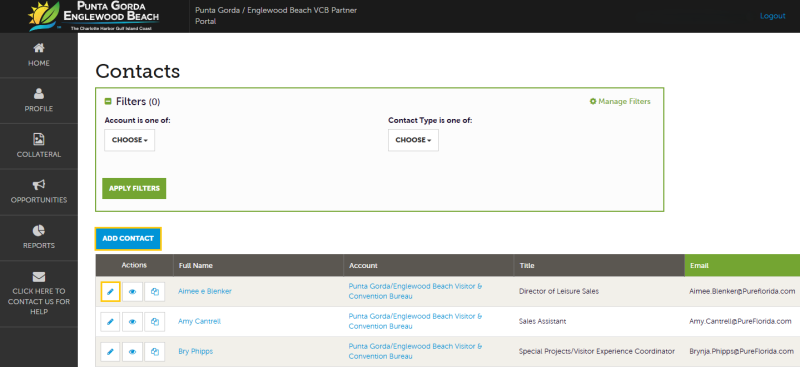 How to Add or Update a Contact in the Partner Portal.