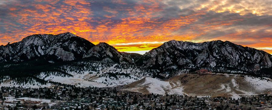 Winter Sunset over Boulder