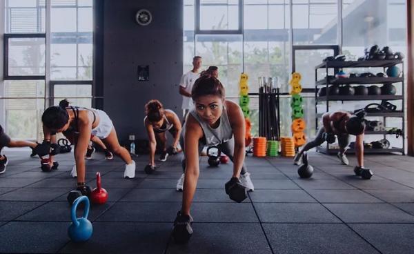 group of women working out