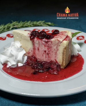 Berry cheesecake from Chama Nativa Brazilian Steakhouse