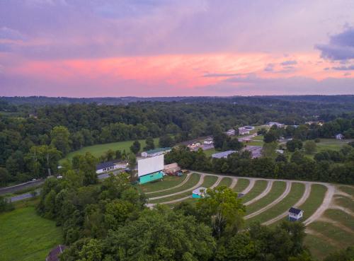 Aerial view of Georgetown Drive-In in Southern Indiana