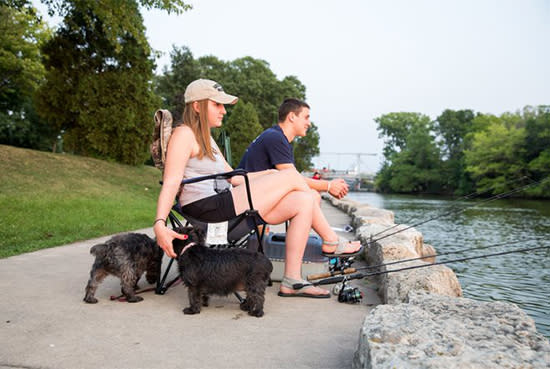 Dog on Fox River Trail