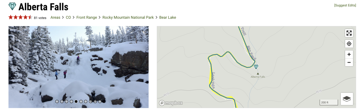 alberta falls on hiking project