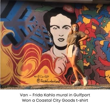 Mask up at Frida Kahol Mural in Gulfport