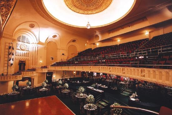 Inside The Capitol Theatre. The view is taken from the stage toward the seating for the theatre.