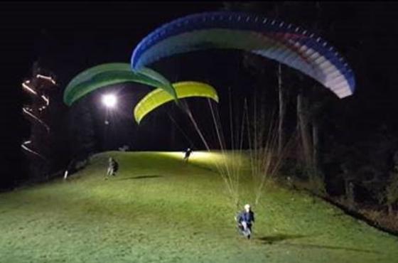 Tiger Mountain Paragliding Night Landing