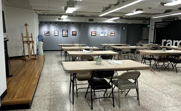 The Educational Center Media Area has space for artists to create while at the Fort Smith Regional Art Museum in Fort Smith, Arkansas