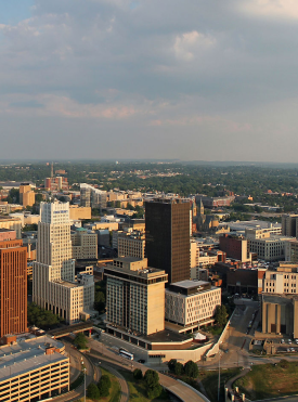 Downtown aerial view