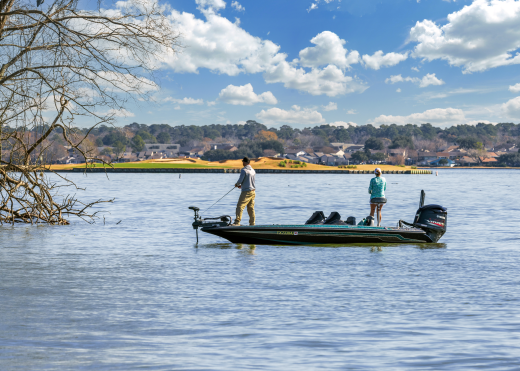 Couple Fishing on Lake Conroe