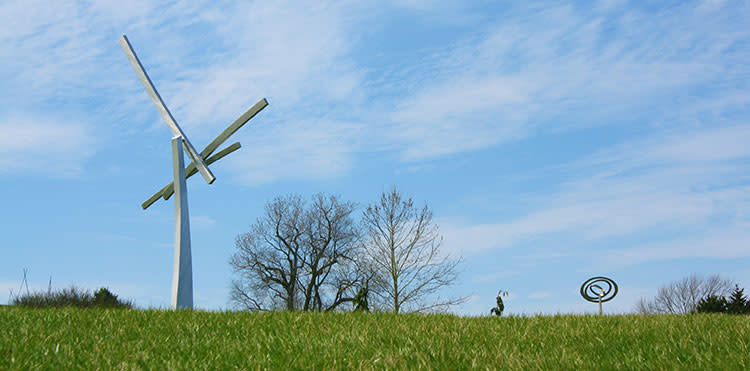 whirlwind art in motion sculptures at op arboretum and botanical garden