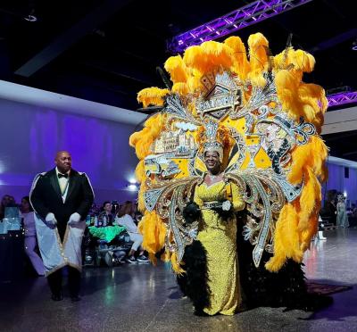 Krewe of Eve Royal Maid Betty Brock with Royal Duke Cleveland Wester