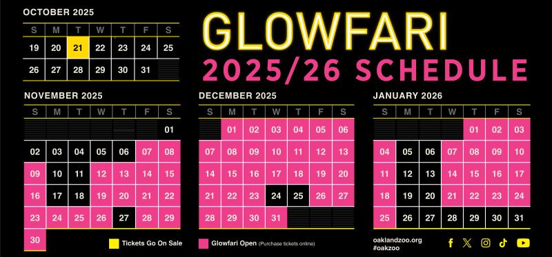 Glowfari 25/26 Calendar of Dates
