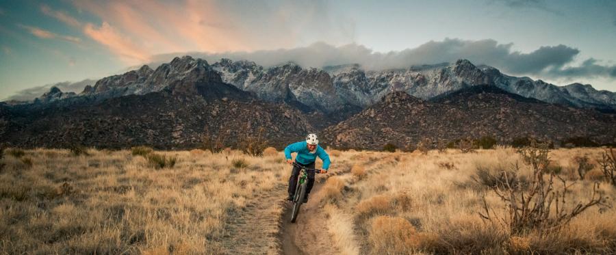 Mountain Biking Sandias Sunset
