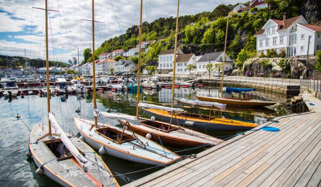 Old wooden boats in Risør
