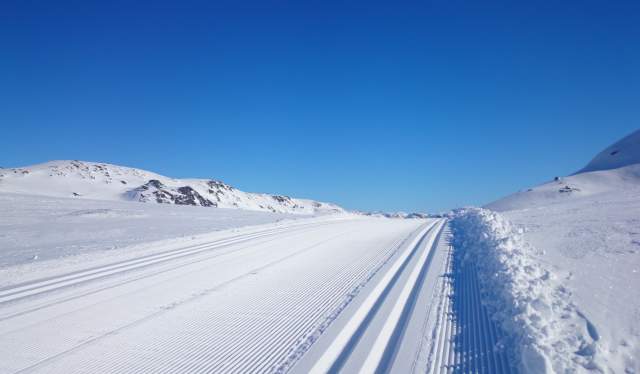 Ski tracks at Ljosland
