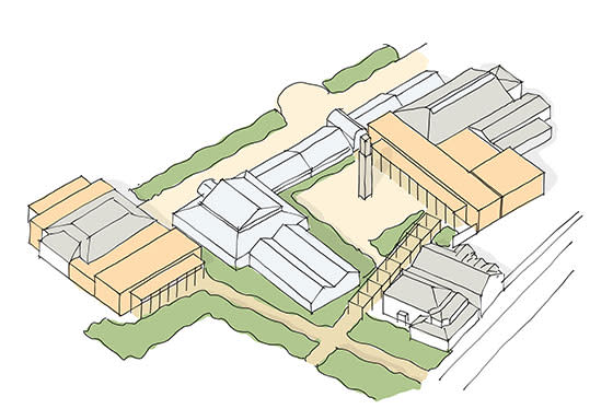 An artist's rendition of the layout of the proposed Birmingham Botanical Gardens