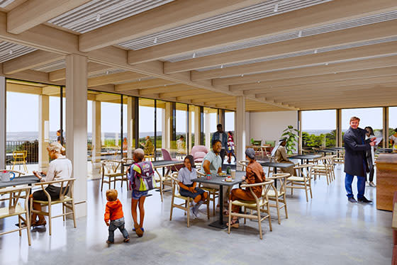 An artist's rendition of the proposed Birmingham Botanical Gardens cafe