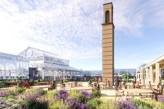 An artist's rendition of the proposed Birmingham Botanical Gardens courtyard